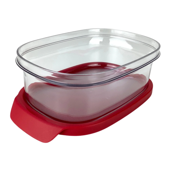 Kit Tupperware Ultra Clear Oval 500ml Transparente e Vermelho 2 peças - Image 3