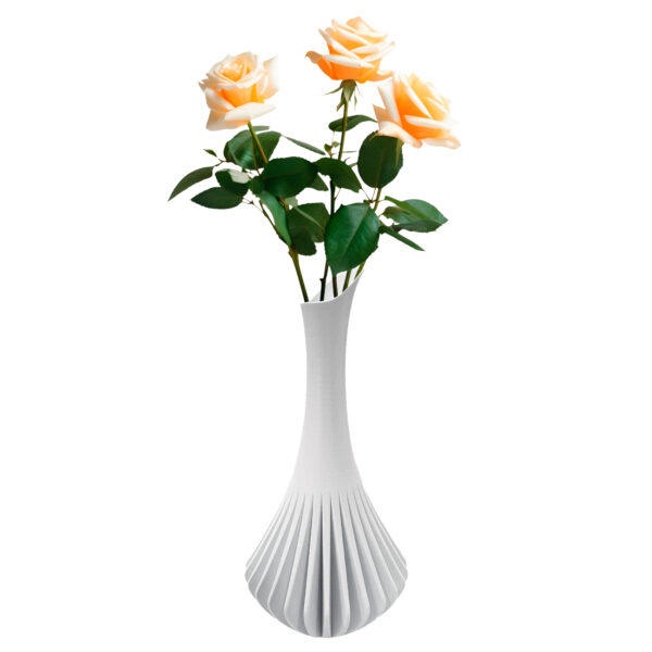 Vaso Decorativo Moderno Branco Exclusivo 22cm para Mesa e Flores