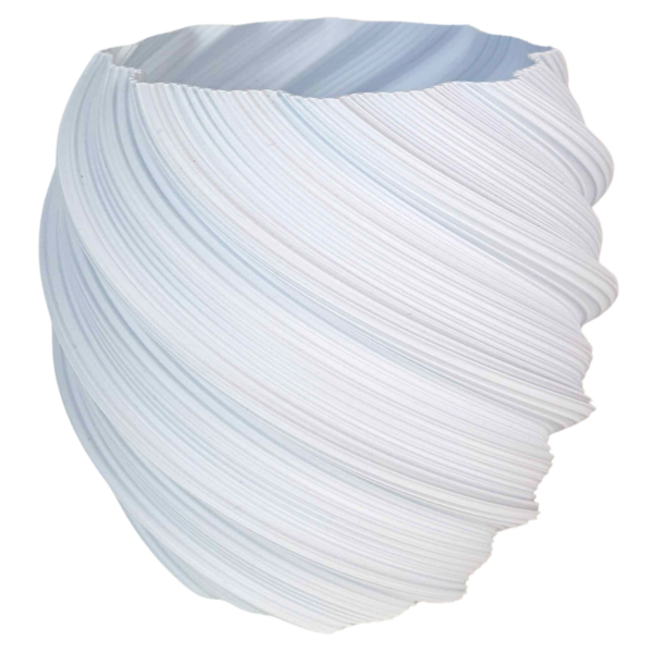 Vaso Wave Decorativo Moderno Branco Exclusivo 12,5 cm para Mesa e Flores - Image 5