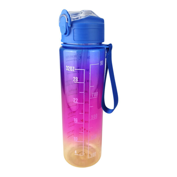 Garrafa de Água 800ml Squeeze Sport com Alça Azul Rosa Amarelo