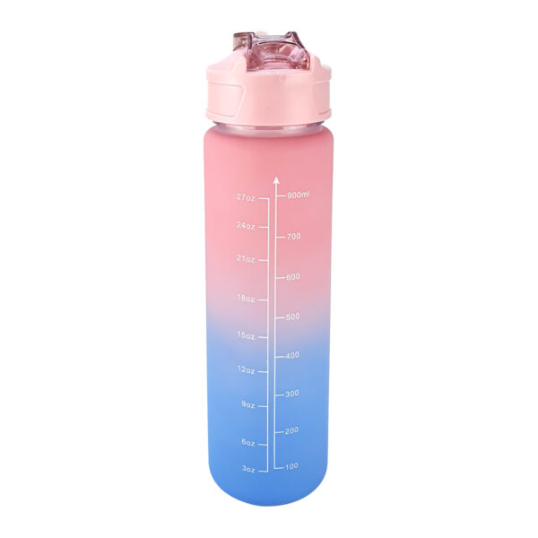 Garrafa de Água 800ml Squeeze Academia com Alça Azul e Rosa - Image 2