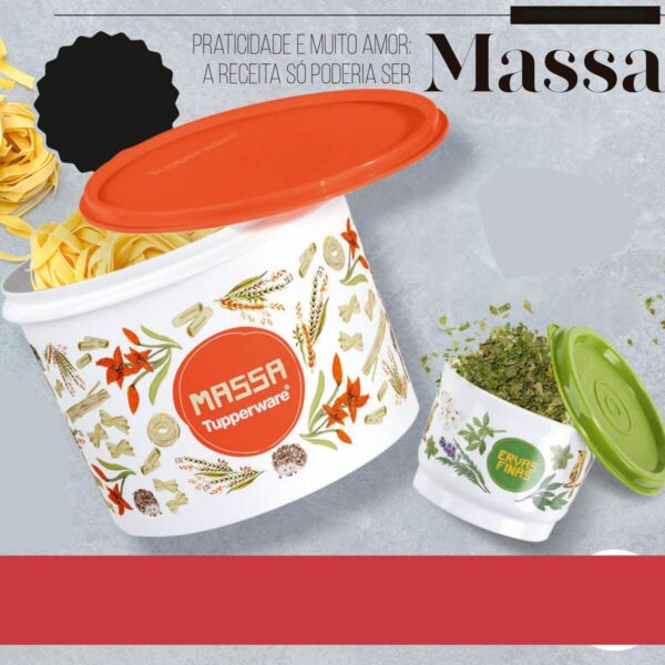 Tupperware Caixa Massa 2,4 litros + Ervas Finas 140ml Floral