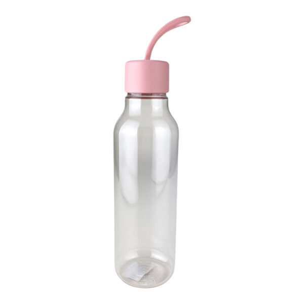 Garrafa para Água Squeeze 700ml Transparente Tampa Rosa