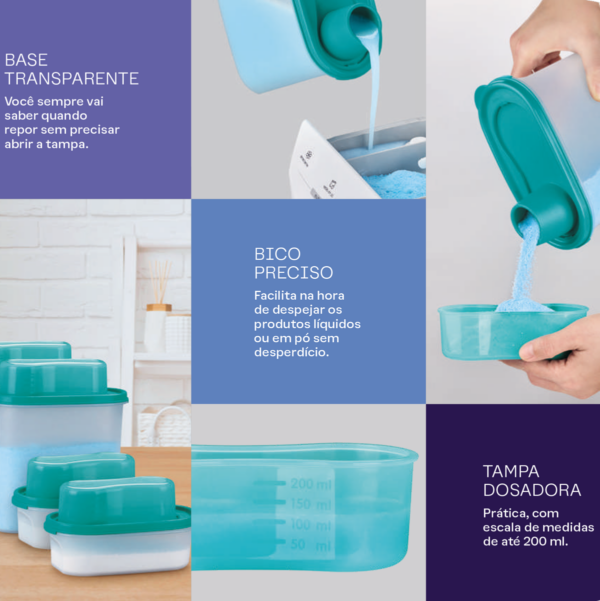 Tupperware Modular com Dosador Verde 2 peças - Image 2