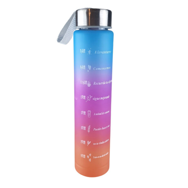 Garrafa de Água 300ml Squeeze Sport com Alça Azul Roxo Laranja