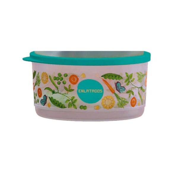 Tupperware Refri Line Redondo Enlatados Floral 530ml