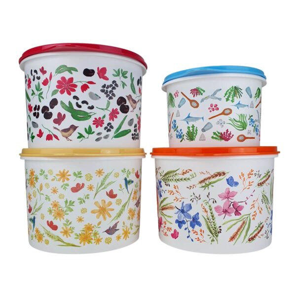 Kit Tupperware Caixa de Mantimento Floral 4 peças - Image 2