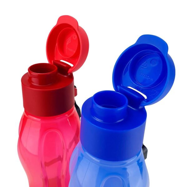 Kit Garrafa Tupperware Eco Tupper Plus Rosa Batom + Azul Royal 310ml Squeeze - Image 2