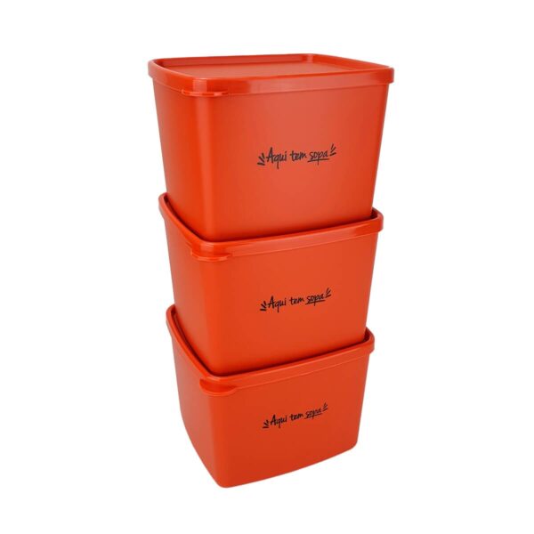 Tupperware Jeitoso Aqui tem Sopa 800ml Kit 3 peças - Image 4