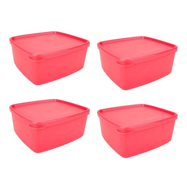 kit Tupperware Jeitosinho 400ml Coral 4 peças