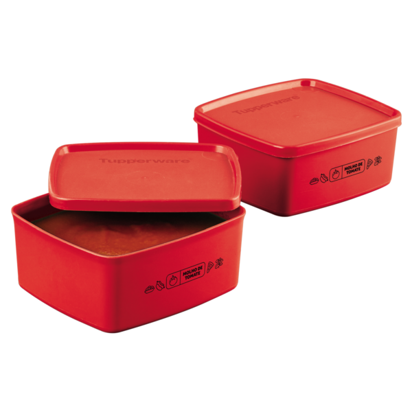 Kit Tupperware Jeitosinho Mix Molho de Tomate 400ml Vermelho 2 peças