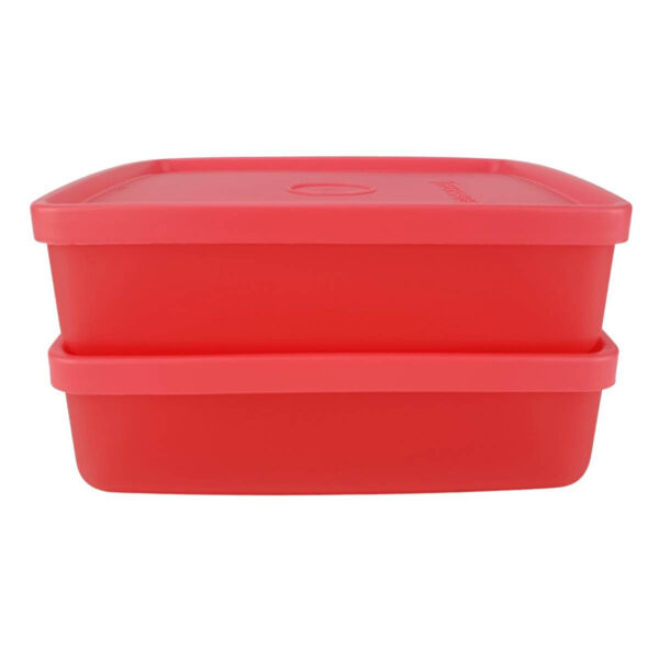 Kit Tupperware Refri Box 400ml Coral 2 peças