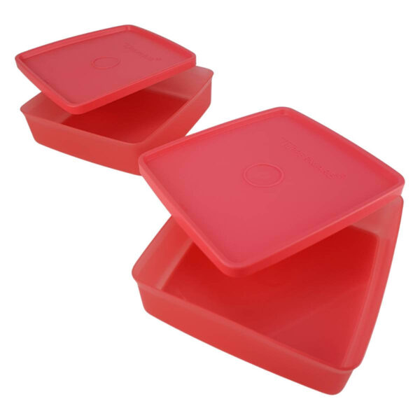 Kit Tupperware Refri Box 400ml Coral 2 peças - Image 2