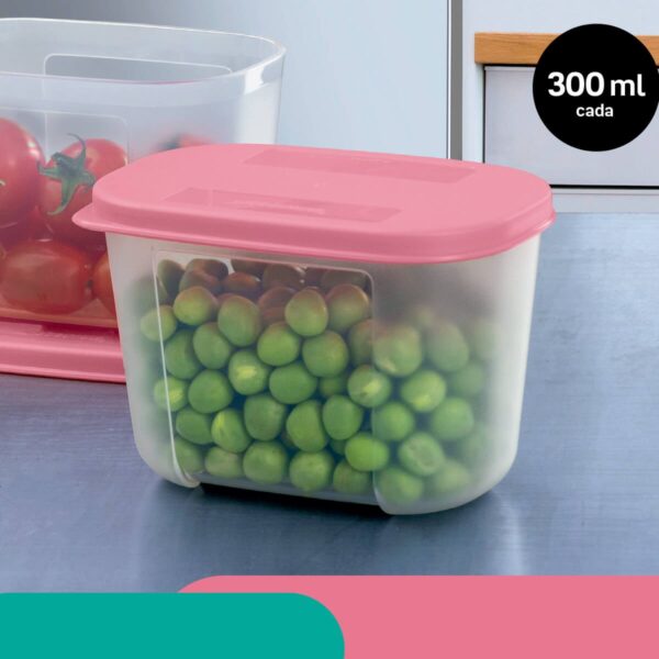 Tupperware Pote para Geladeira Refri Fresh Mini 300ml Rosa - Image 3