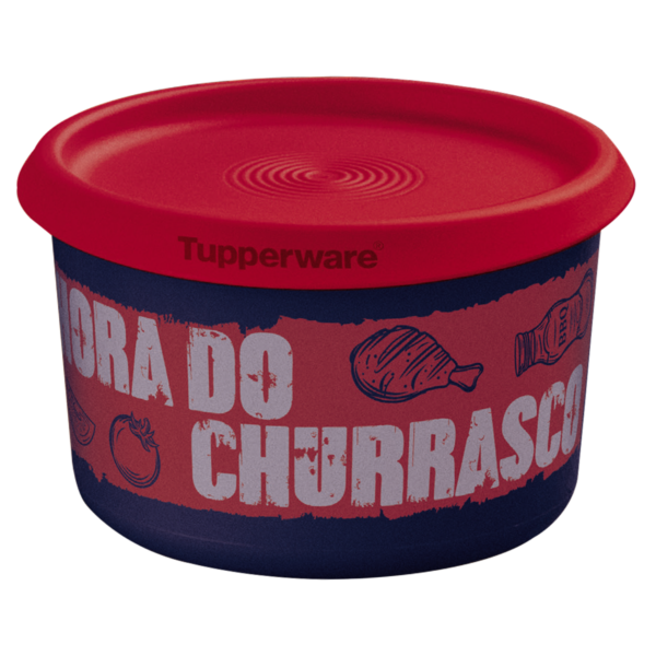 Tupperware Mini Instantânea Mágica Hora do Churrasco 575ml Azul e Vermelho