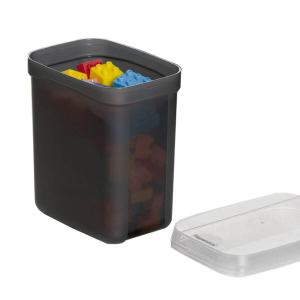 Tupperware Organizador Retangular Alto 1,6 litro Preto