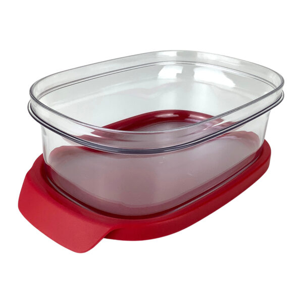 Tupperware Ultra Clear Oval 500ml Transparente e Vermelho - Image 2