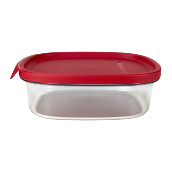 Tupperware Ultra Clear Oval 500ml Transparente e Vermelho - Image 3